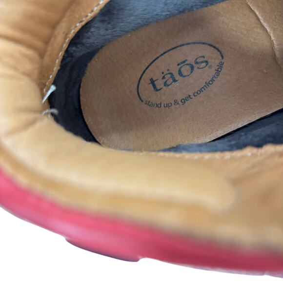 Taos Alpine Red Leather Hiker Boots Ankle Booties Comfort US 8.5 EU 39 - Picture 11 of 11